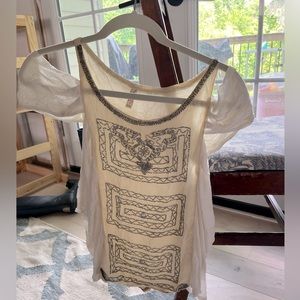 Free people beaded open shoulder